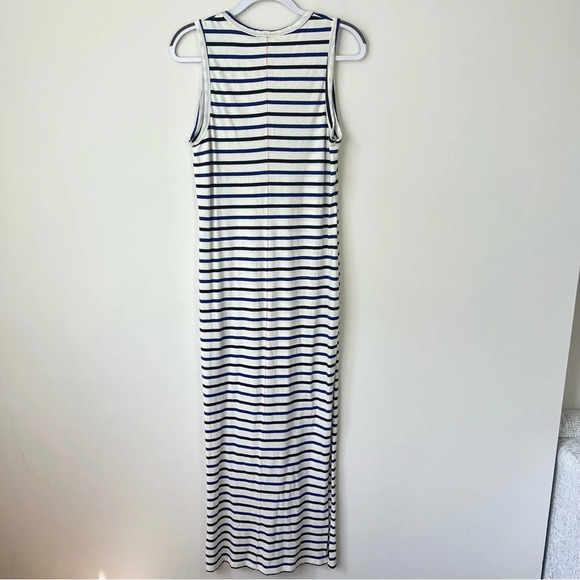NWT Sundry Striped Sleeveless Maxi Shirt Dress With Slits - Picture 7 of 9